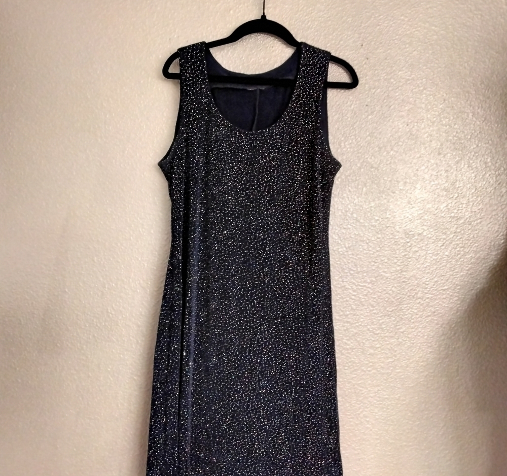 Blue Multi Colored Sequin Dress